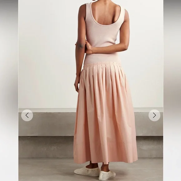 Proenza Schouler White Label Tori Knit Dress in Brushed Poplin - Picture 2 of 3